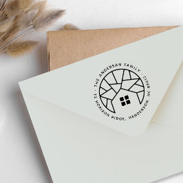 新しい根の家 ツリー 家族名 返送先住所 ラバースタンプ