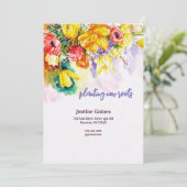 新しい根を下ろすお知らせ 案内状 (スタンド正面)