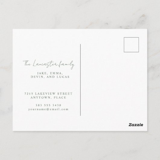 新しい根を動かす発表を植え付け ポストカード (裏面)