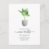 新しい根シンプルの水彩植物の移動 案内ポストカード (正面)