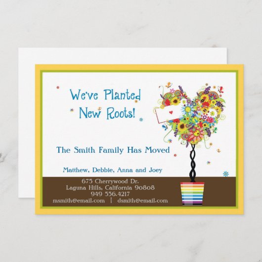 新しい根 案内状 (正面/裏面)