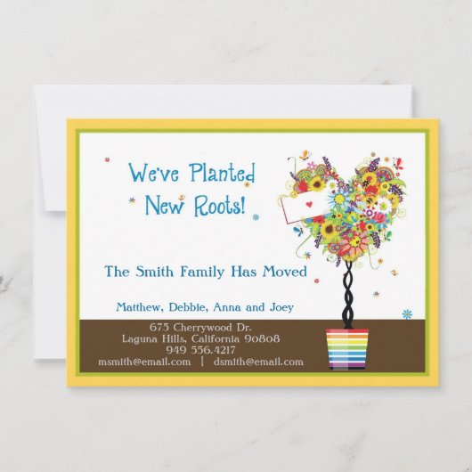 新しい根 案内状 (正面)