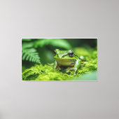 新しい森の中のカエル キャンバスプリント (正面)