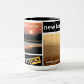 新しい森林写真のマグ マグカップ (中央)