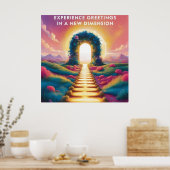 新しい次元で挨拶を体験する – Surreal ポスター (キッチン)
