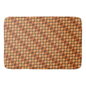 新しい正方形を形成する粗いオレンジ色のチェスの部分 バスマット (正面)
