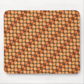 新しい正方形を形成する粗いオレンジ色のチェスの部分 マウスパッド (正面)