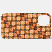 新しい正方形を形成する粗いオレンジ色のチェスの部分 Case-Mate iPhoneケース (裏面 (横))