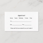 新しい歯科医のオフィスそれら 名刺 (裏面)