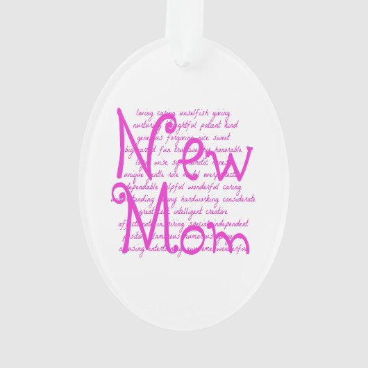 新しい母に愛情のこもった言葉 オーナメント (裏面)