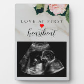 新しい母のギフト妊娠ベビーシャワー超音波 フォトプラーク (正面)