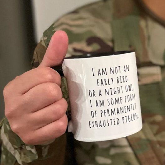 新しい母のギフト私は初期の鳥や夜型フクロウではない マグカップ