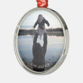 新しい母の愛と喜び写真クリスマスメタル装飾品 メタルオーナメント (左)