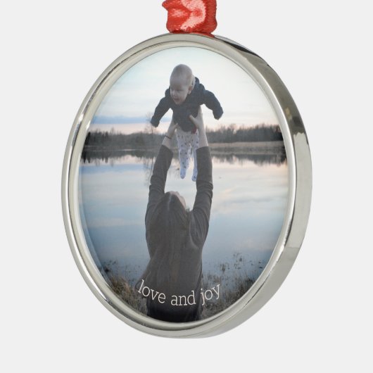 新しい母の愛と喜び写真クリスマスメタル装飾品 メタルオーナメント (左)