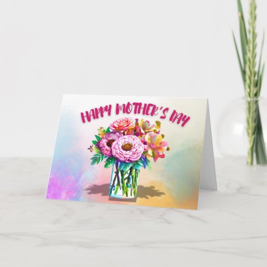 新しい母の日のカードのために サンキューカード (正面)