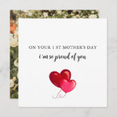 新しい母の最初の開花母の日の写真カード シーズンカード (正面/裏面)