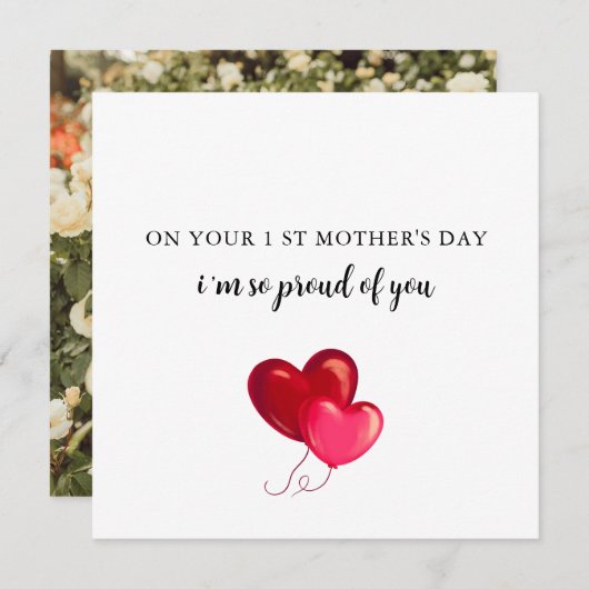 新しい母の最初の開花母の日の写真カード シーズンカード (正面/裏面)