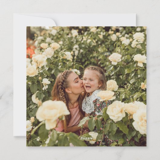 新しい母の最初の開花母の日の写真カード シーズンカード (裏面)