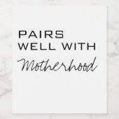 新しい母の贈り物、母性とペア、新生児 ワインラベル (シングルラベル)