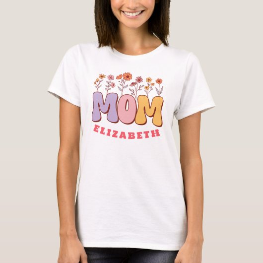 新しい母への贈り物 |ママ |マザーズ・デイ名前をカスタムする Tシャツ (正面)