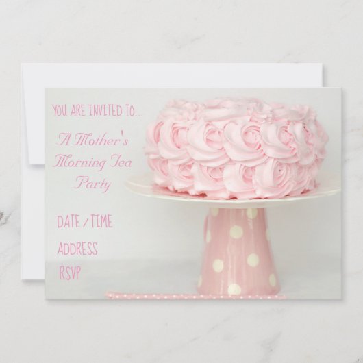 新しい母グループモーニングティーパーティー 招待状 (正面)