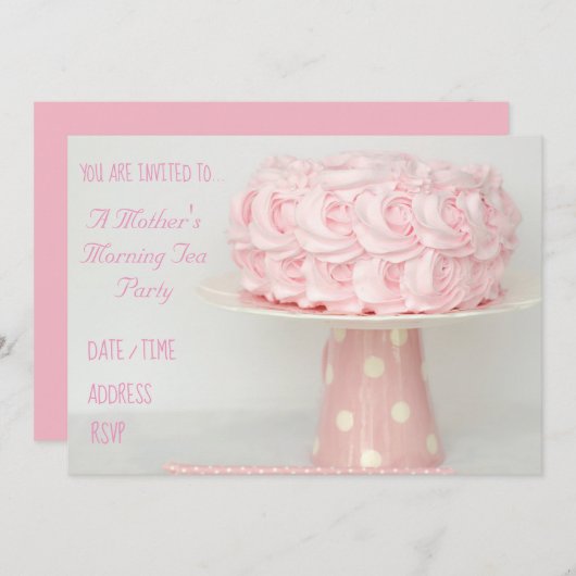 新しい母グループモーニングティーパーティー 招待状 (正面/裏面)
