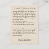 新しい母メリーおよびベビーのイエス・キリストの神聖なカード 名刺 (裏面)