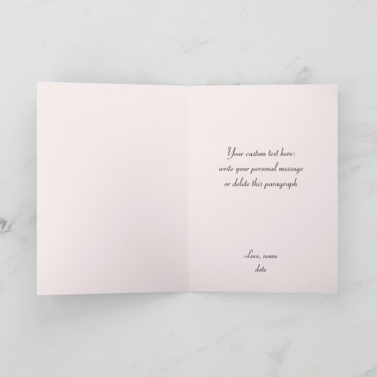 新しい母親の赤ちゃん女性、お祝いの挨拶 シーズンカード (内部)