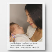 新しい母| 写真1枚 |母の日の贈り物 フォトプラーク (正面)