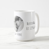 新しい母|名パーソナライズされた前| 1枚の写真 コーヒーマグカップ (正面右)