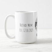 新しい母|名パーソナライズされた前| 1枚の写真 コーヒーマグカップ (左)