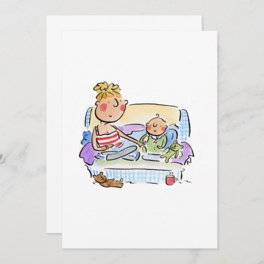 新しい母 招待状 (正面/裏面)