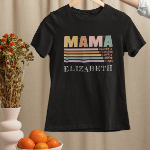 新しい母   Mama Tee  母の日  名前をカスタムする Tシャツ