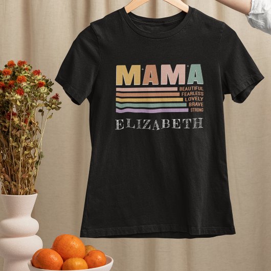 新しい母 | Mama Tee |母の日 |名前をカスタムする Tシャツ