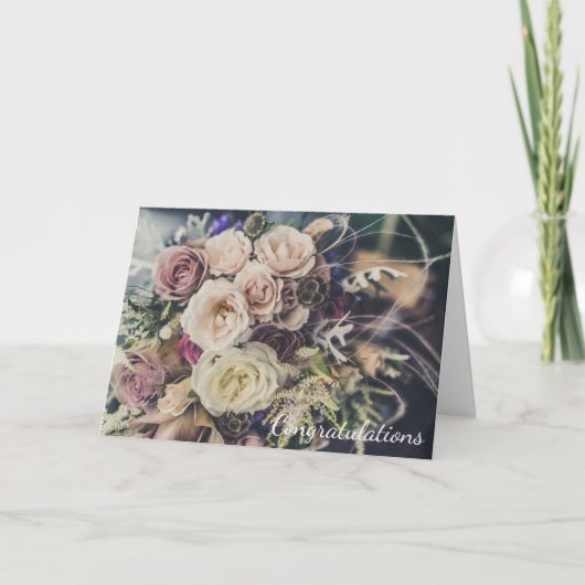 新しい氏および夫人結婚式の招待状へのお祝い カード (正面)