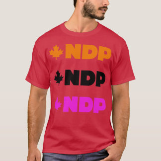 新しい民主的パーティーNDPステッカーパックカナダポリット Tシャツ