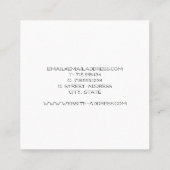 新しい水彩画の野菜の名刺 スクエア名刺 (裏面)