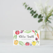 新しい水彩画の野菜の名刺 名刺 (スタンド正面)