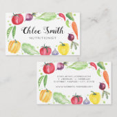 新しい水彩画の野菜の名刺 名刺 (正面/裏面)