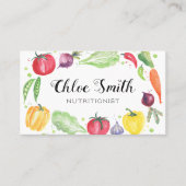 新しい水彩画の野菜の名刺 名刺 (正面)