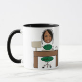 新しい求人口マグ（女性） マグカップ (左)