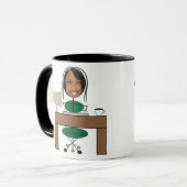 新しい求人口マグ（女性） マグカップ (正面左)