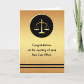 新しい法律事務所のカード開設おめでとう カード (正面)