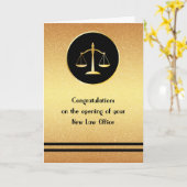 新しい法律事務所のカード開設おめでとう カード (黄色い花)