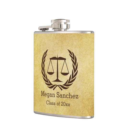 新しい法律学校の卒業生のギフトのアイディア フラスク (左)