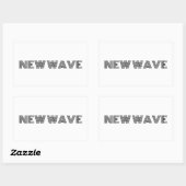 新しい波 長方形シール (シート)