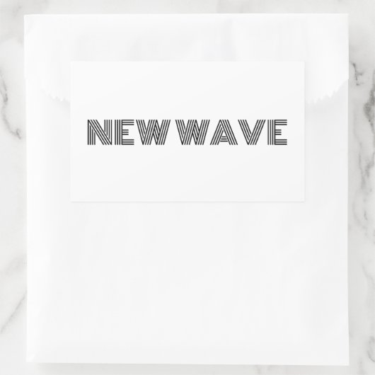 新しい波 長方形シール (バッグ)