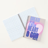 新しい清潔なハート、クリスチャンのノートを作成 ノートブック (内部)