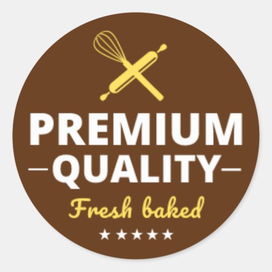 新しい焼いたベーカリー用ステッカーパック ラウンドシール (正面)