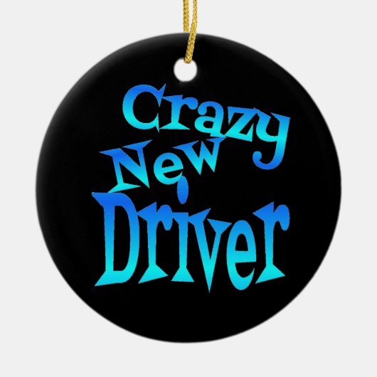 新しい熱狂するドライバ セラミックオーナメント (正面)